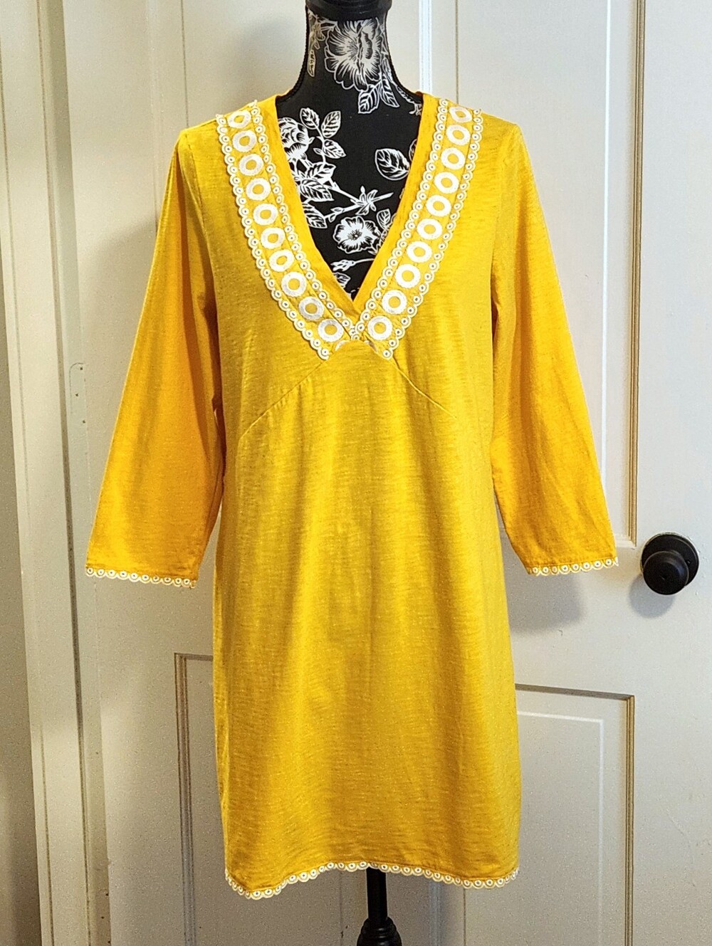 🌞Boden🌞 - Yellow/White Rosanna Tunic Cover-Up Dress